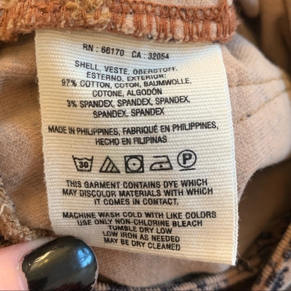 Pilcro Serif Printed Corduroy Skinny Ankle Pants - Picture 10 of 10